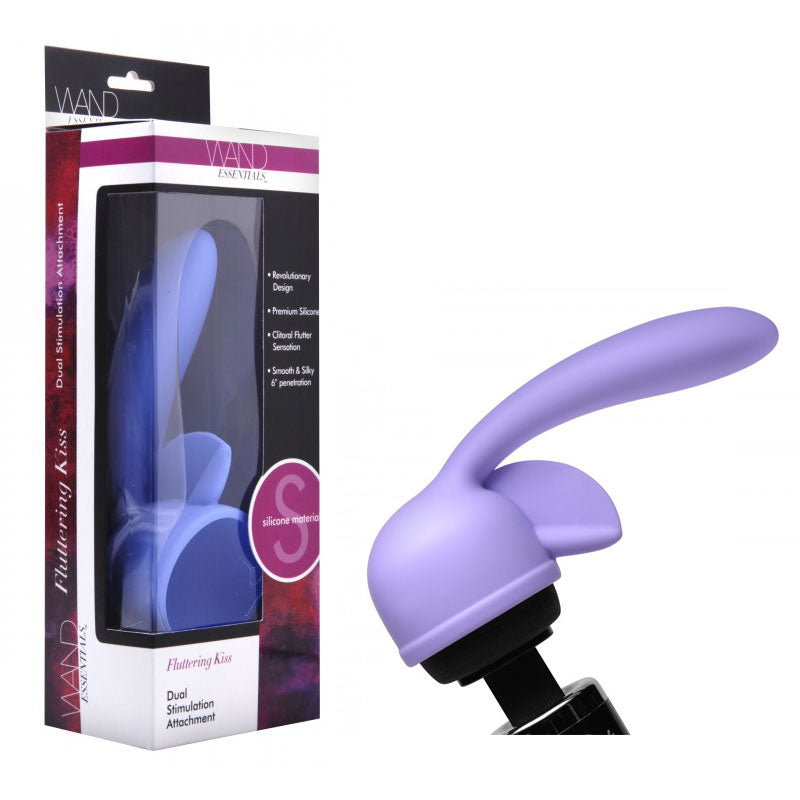 Wand Essentials Fluttering Kiss Dual Stimlation Silicone Attachment (Purple)