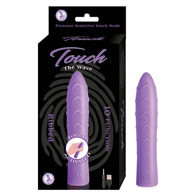 Touch The Wave Pressure Sensitive 10 Function Rechargeable Waterproof Lavender