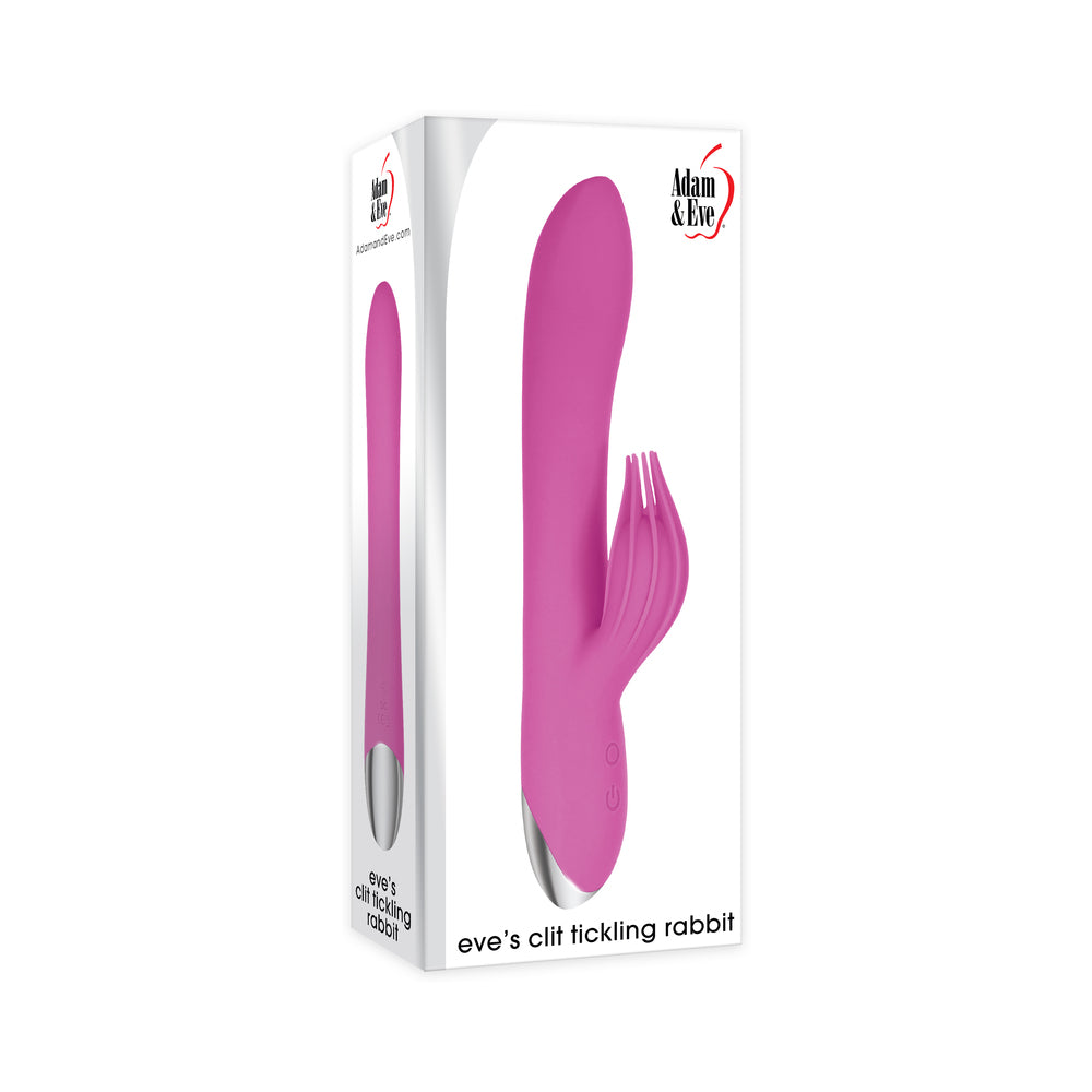 Adam & Eve Eve's Clit Tickling Rechargeable Silicone Rabbit Vibrator Pink