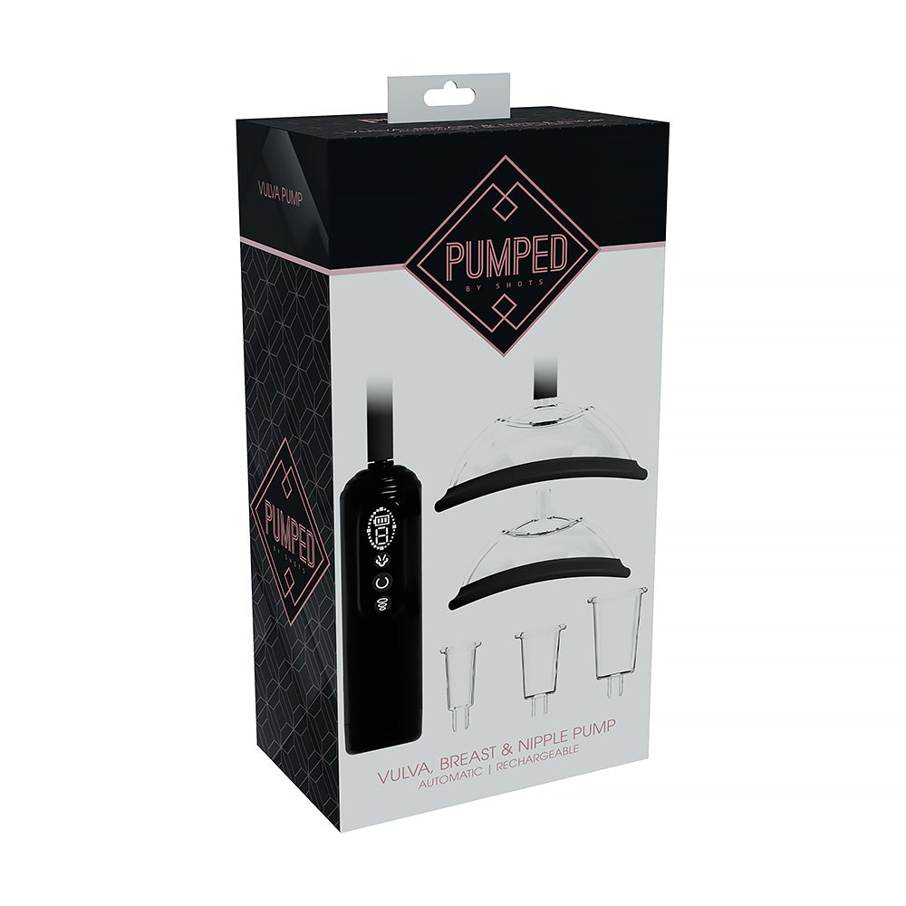 PUMPED Automatic Rechargeable Vulva, Breast & Nipple Pump Black