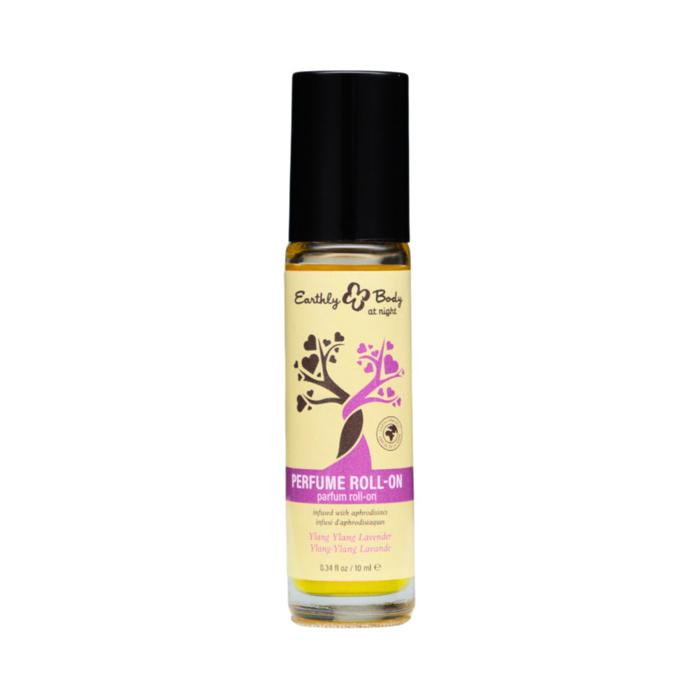 Earthly Body at Night Aphrodisiac Roll-on Perfume Ylang Ylang Lavender 0.34 oz.