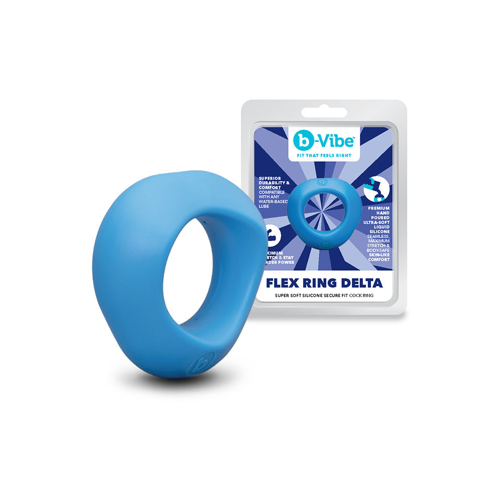 b-Vibe Flex Ring Delta Silicone C-Ring Blue