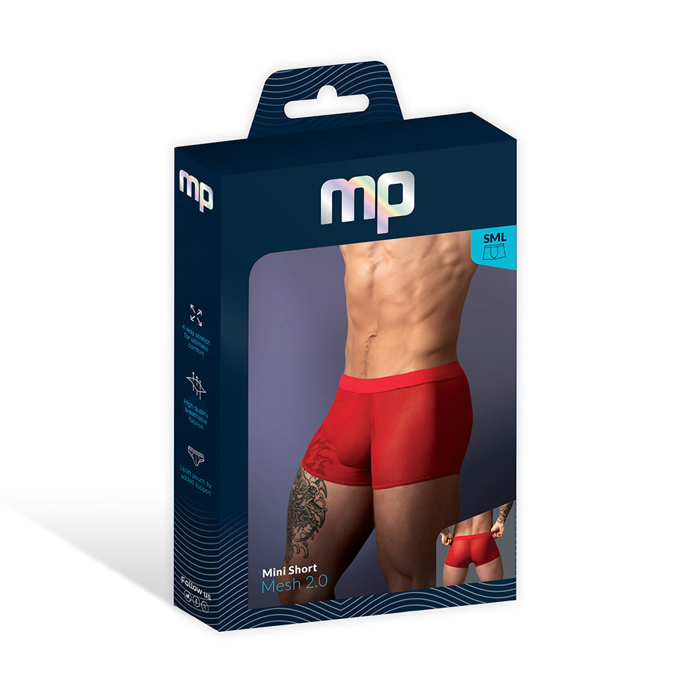 Male Power Mesh 2.0 Mini Short Red M