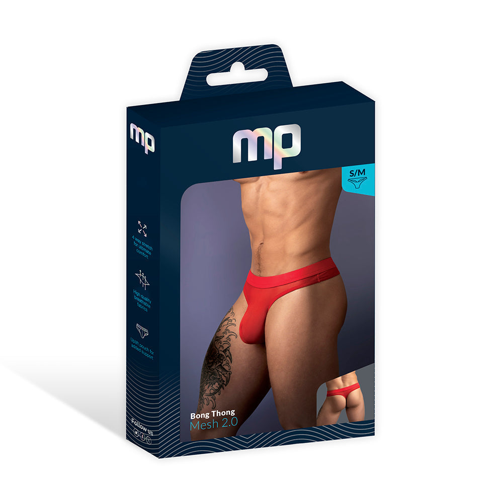 Male Power Mesh 2.0 Bong Thong Red S/M