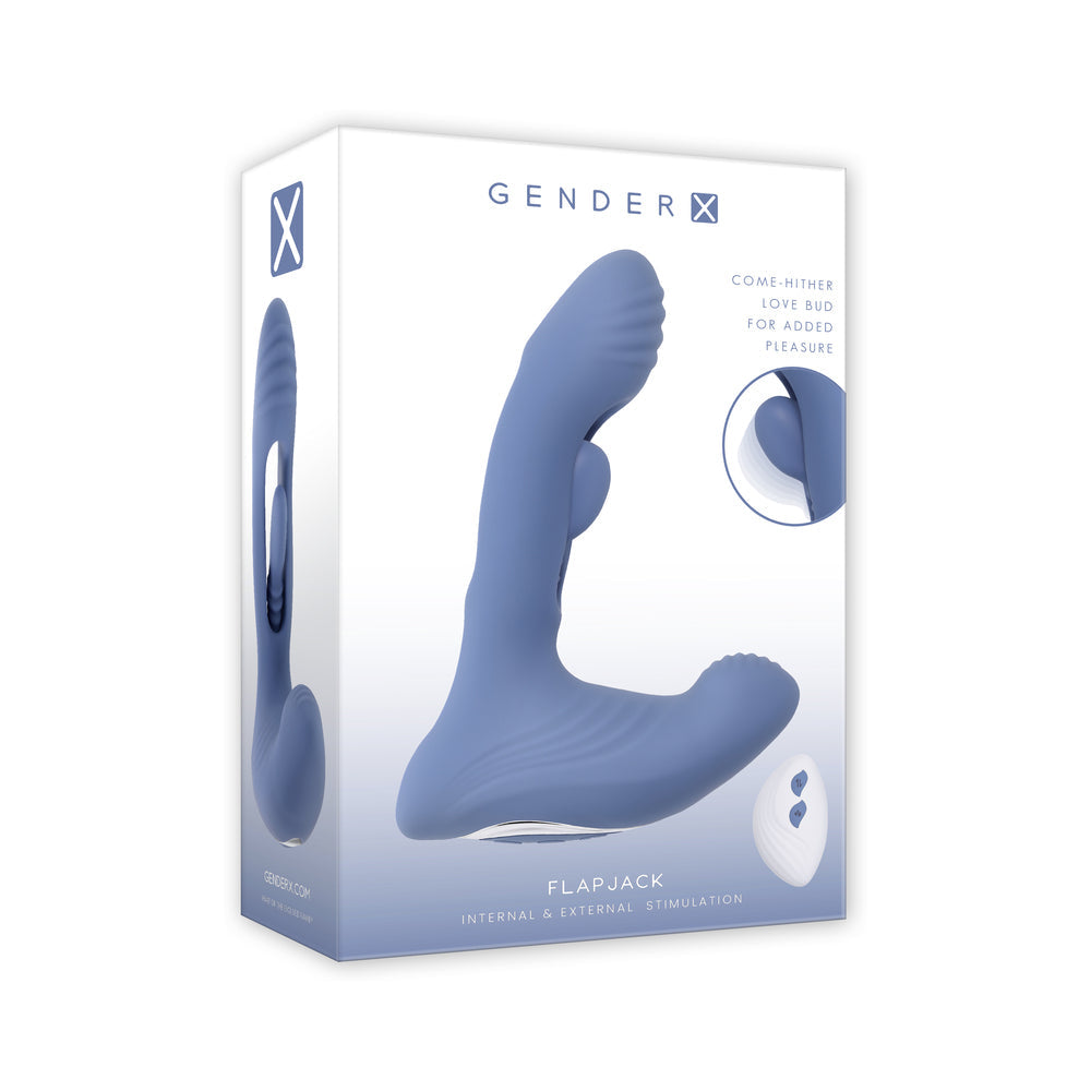 Gender X Flapjack Flapper Dual Stimulator Blue