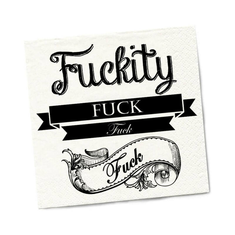 Twisted Wares Fuckity Fuck Fuck Fuck Napkins 20-Pack