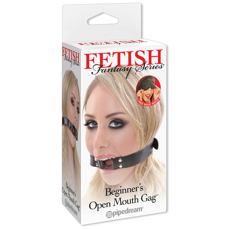 Pipedream Fetish Fantasy Series Adjustable Beginner''s Open Mouth Gag Black