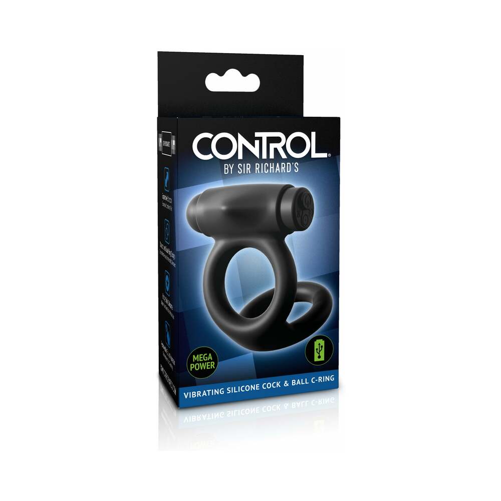 Sir Richard''s Control Vibrating Silicone Cock & Ball C-Ring