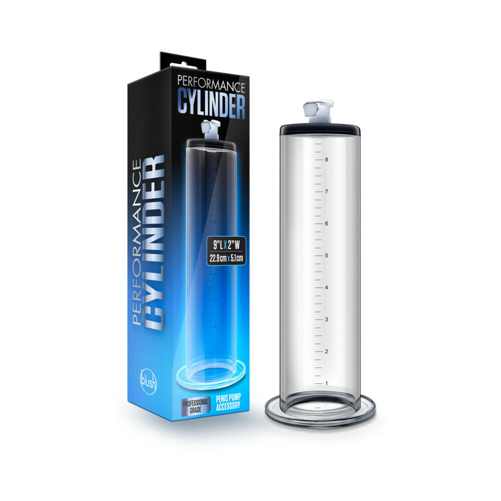 Blush Performance Penis Pump 9 in. x 2 in. Cylinder Clear