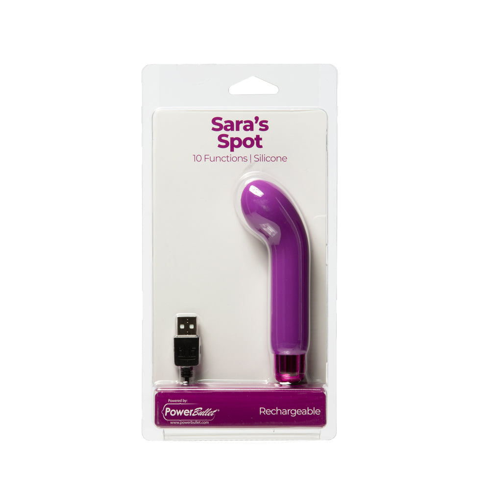Sara's Spot Rechargeable Bullet With Removable G-Spot Sleeve Purple