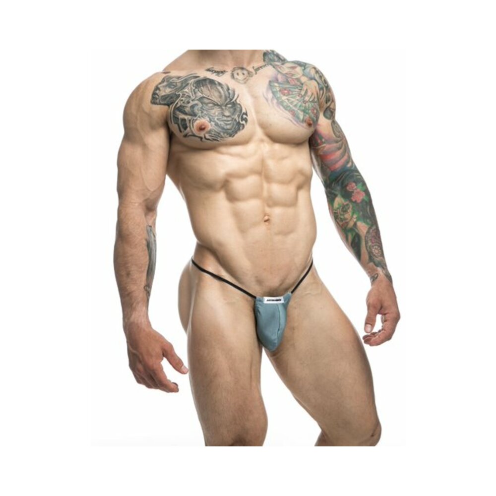 MaleBasics JUSTIN + SIMON Classic G-String Bulge Metal Green L/XL