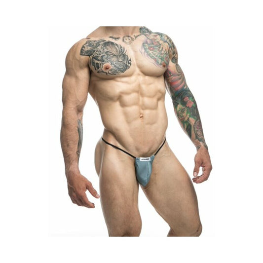 MaleBasics JUSTIN + SIMON Classic G-String Bulge Metal Green L/XL