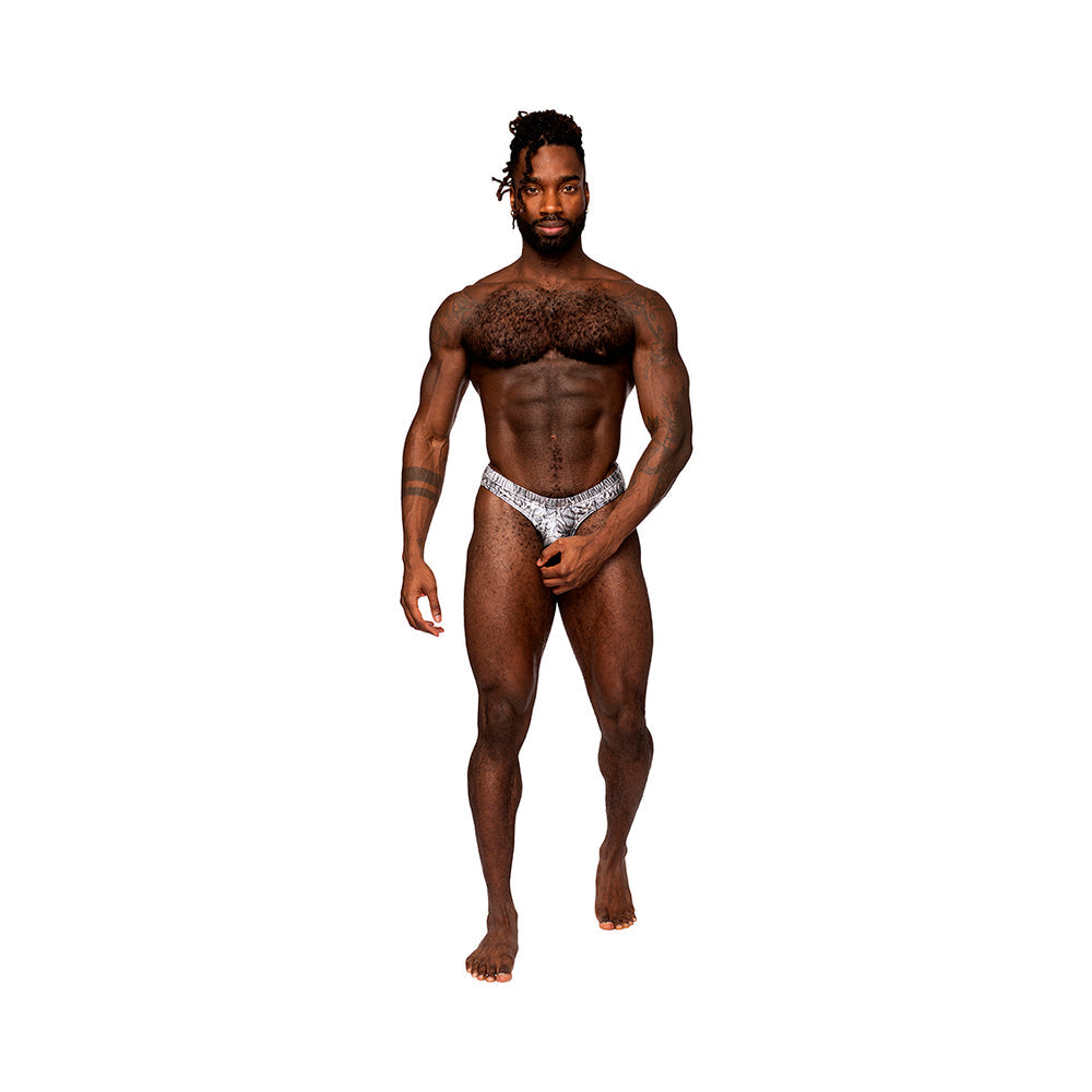 Male Power S''naked Power Sock Silver/Black S/M
