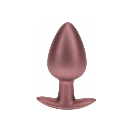 Ouch! Smooth Silicone Anal Plug Large 3.5 in. Rose Gold