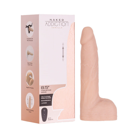Naked Addiction Thrusting Dong with Remote 8.5 in. Vanilla