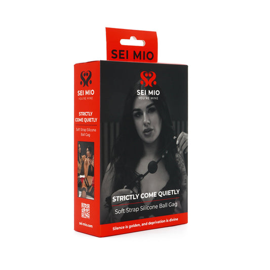 SEI MIO Strictly Come Quietly Soft Strap Silicone Ball Gag