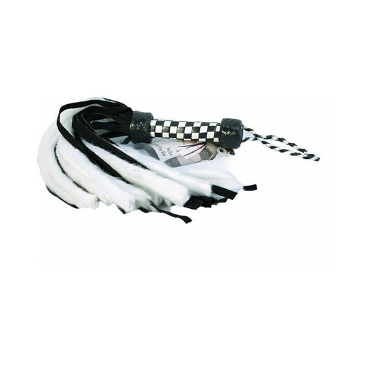 Suede & Fluff Mini Flogger White