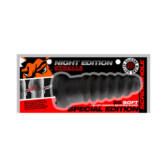 Oxballs Screwdhole Screw''d-In Open Tip Masturbator Special Edition Night