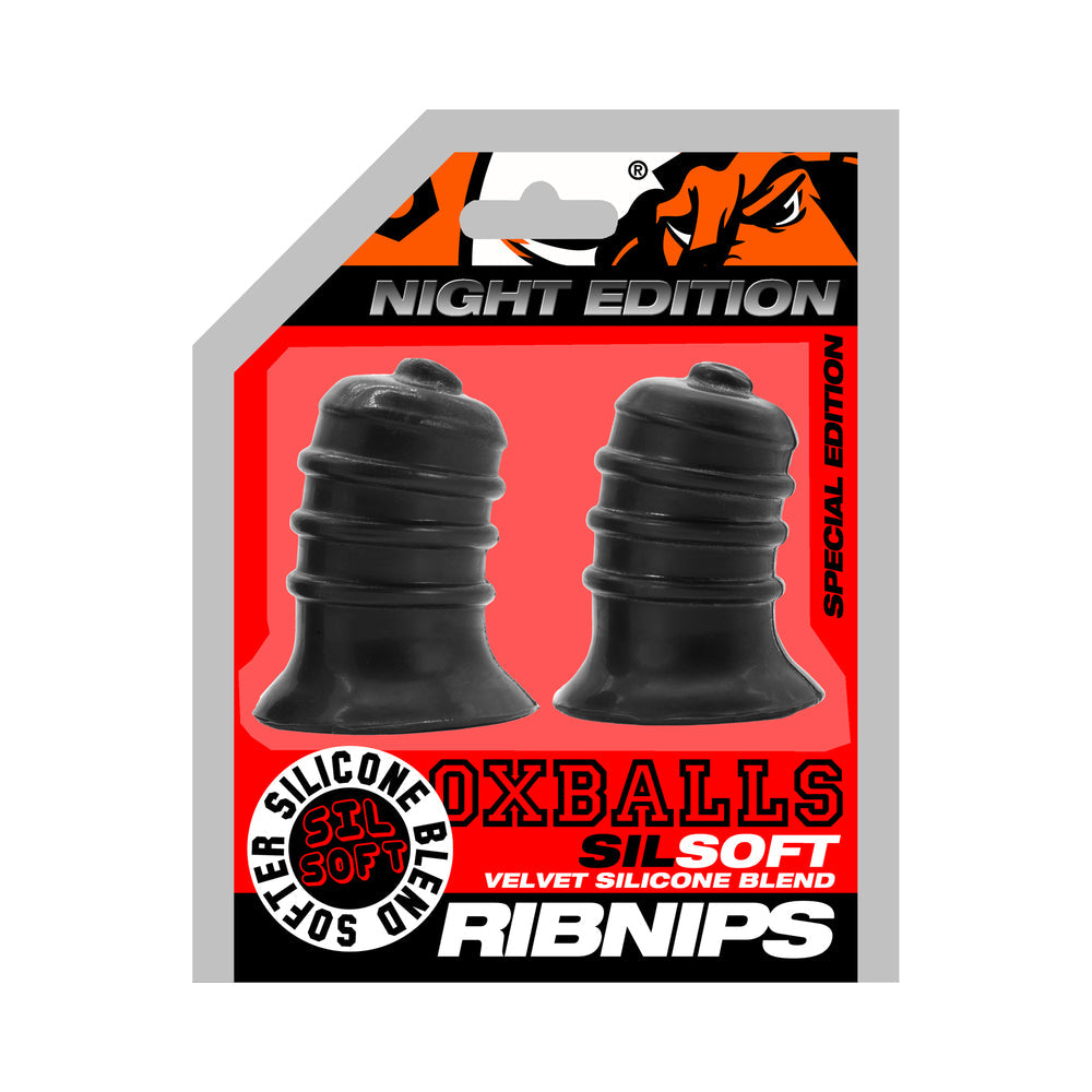 Oxballs Ribnips Curved Springy-Ribbed Nipsuckers Special Edition Night