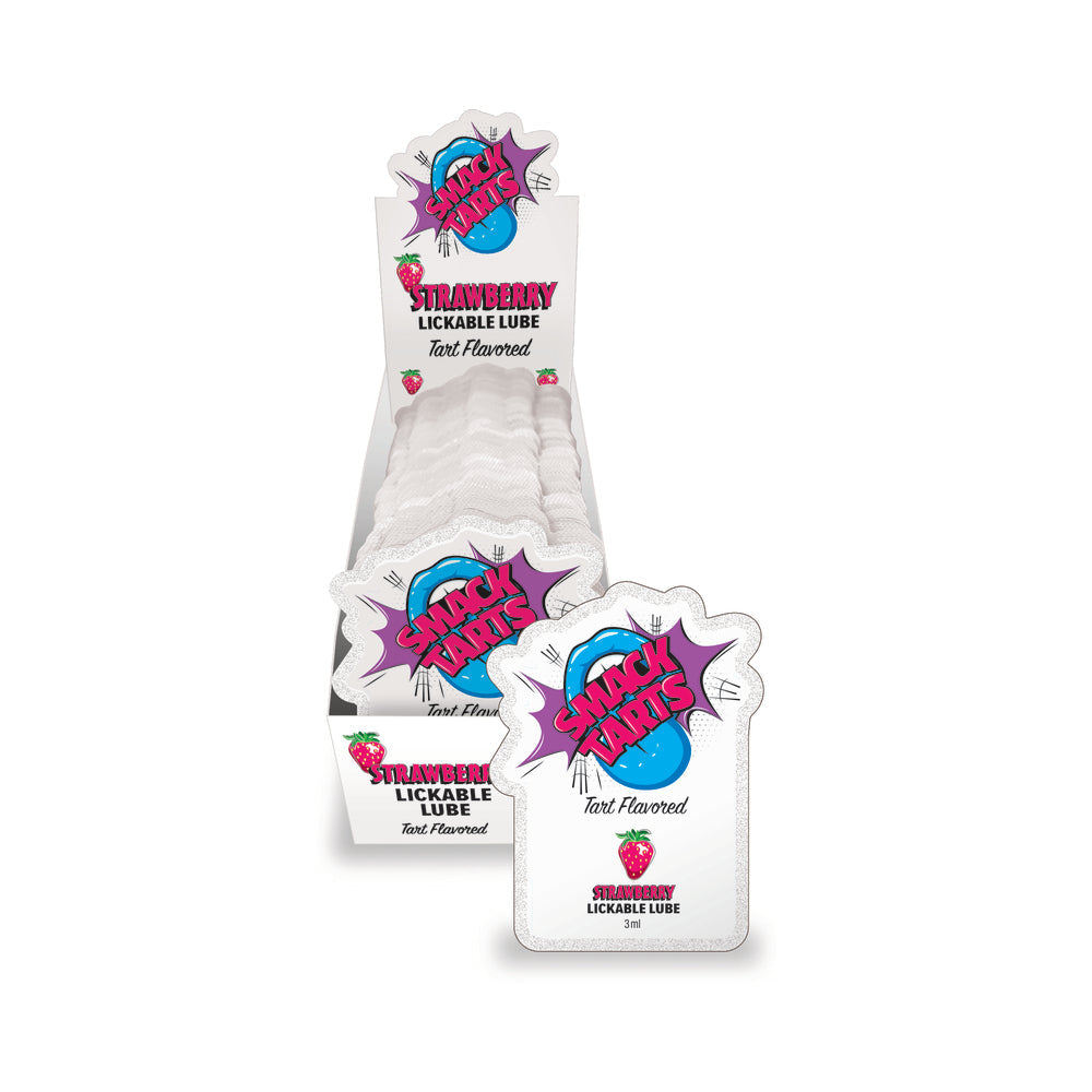 Smack Tarts Lickable Lube Sour Strawberry 3 ml Pouch 36-Piece Display