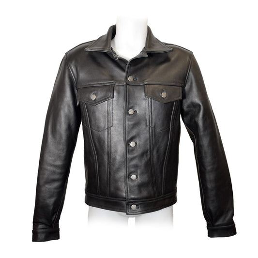 Prowler RED Leather Trucker Jacket M