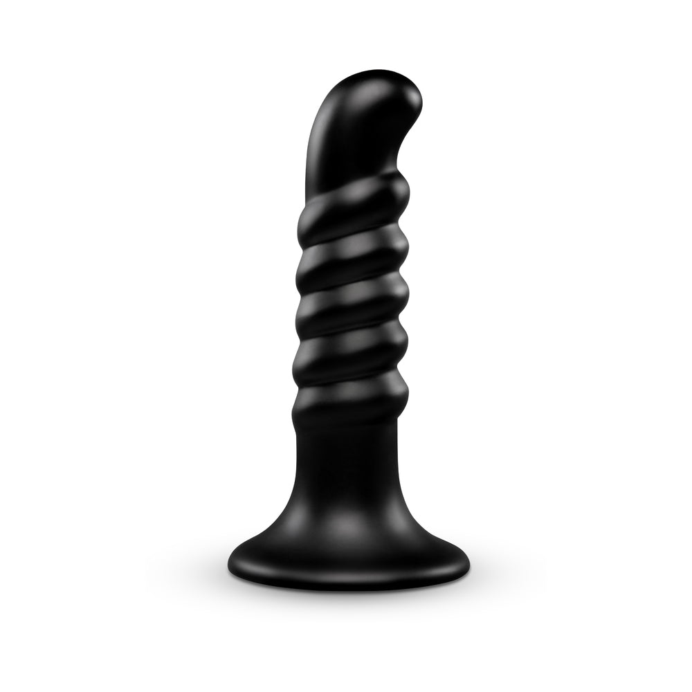 b-Vibe Krush 9.5 in. Curved & Ribbed Dildo with Suction Cup