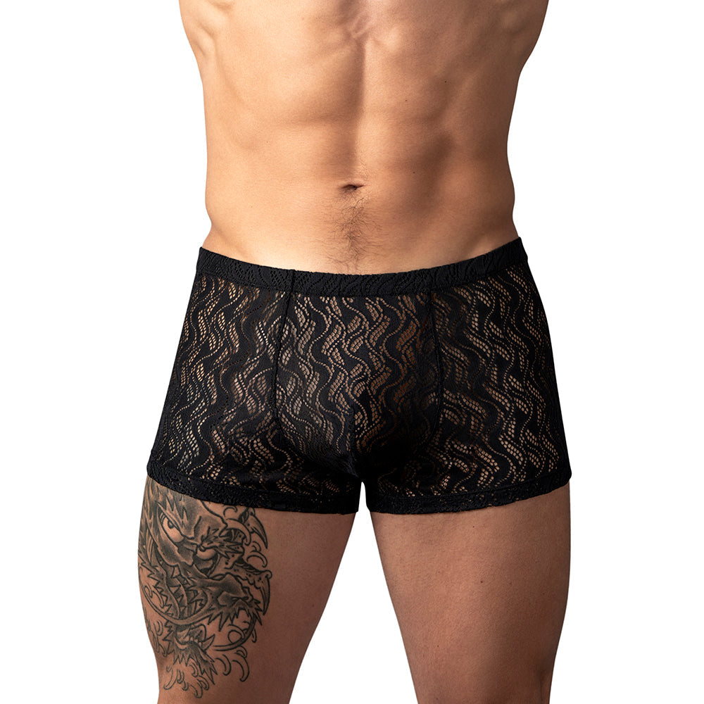 Male Power Ripple Pouch Short Black XL
