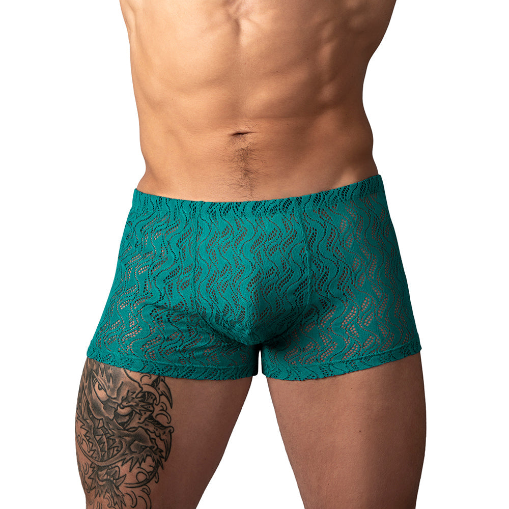 Male Power Ripple Pouch Short Teal S