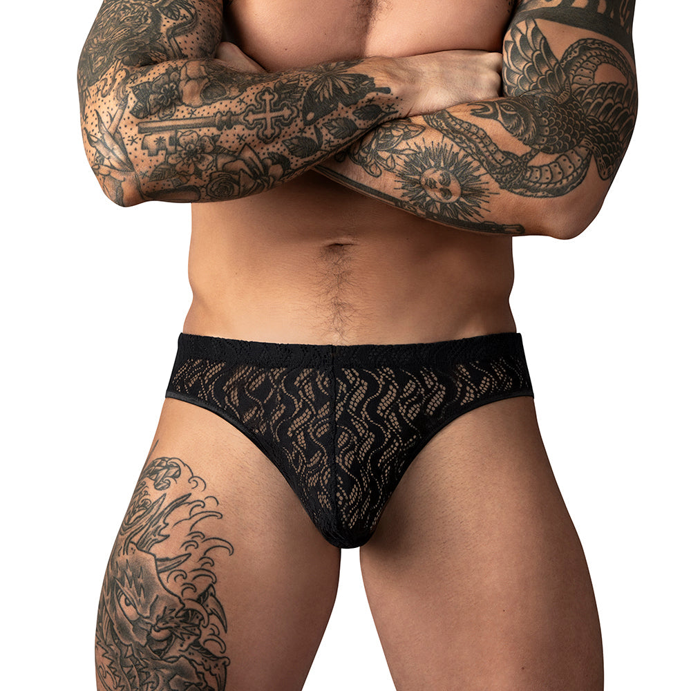 Male Power Ripple Moon Jock Black S/M