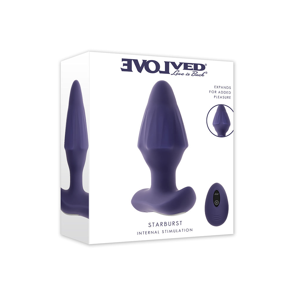 Evolved Starburst Expandable Anal Plug Purple