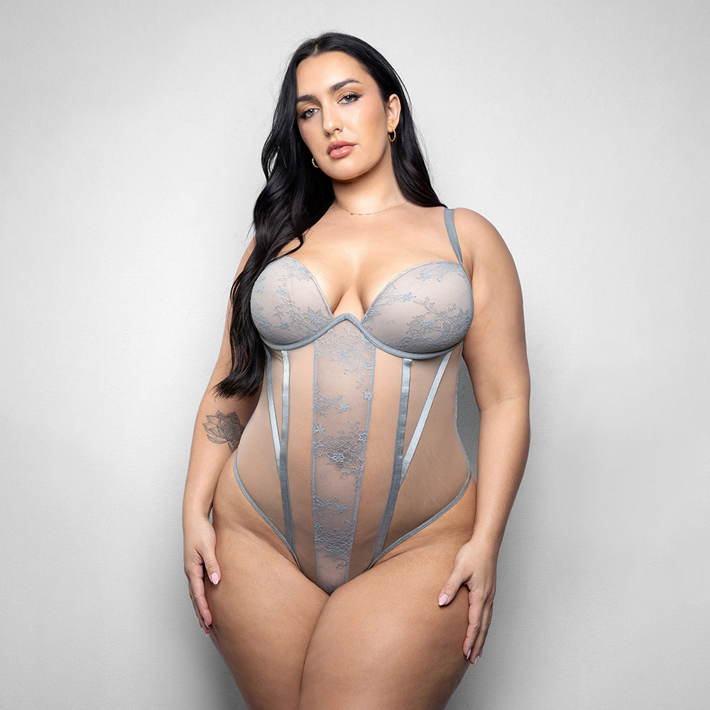 Fantasy Lingerie Elusive Mila Molded Cup Teddy with Zipper Back 3XL/4XL