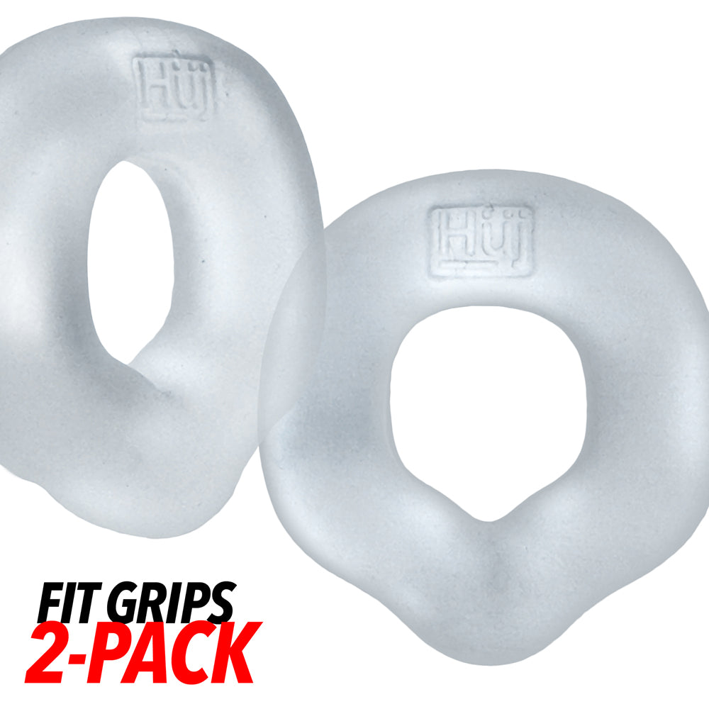 Hunkyjunk Fit Grips 2-Pack Ergo-Fit Cockrings Clear/Clear
