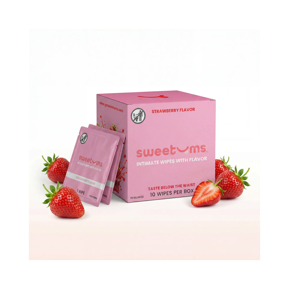 Sweetums Intimate Wipes Strawberry Flavor 10-Pack