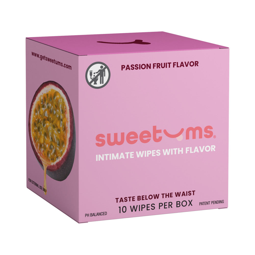 Sweetums Intimate Wipes Passion Fruit Flavor 10-Pack
