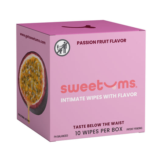 Sweetums Intimate Wipes Passion Fruit Flavor 10-Pack