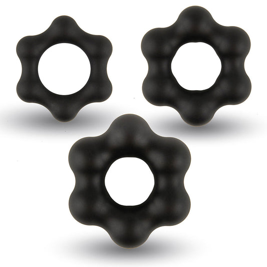 Velv''Or Rooster Milo 3-Piece Cock Ring Set