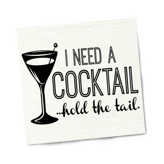 Twisted Wares I Need a Cocktail... Hold the Tail Napkins 20-Pack
